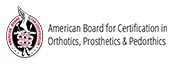 American Board for certification in orthotics, prosthetics and pediatrics logo